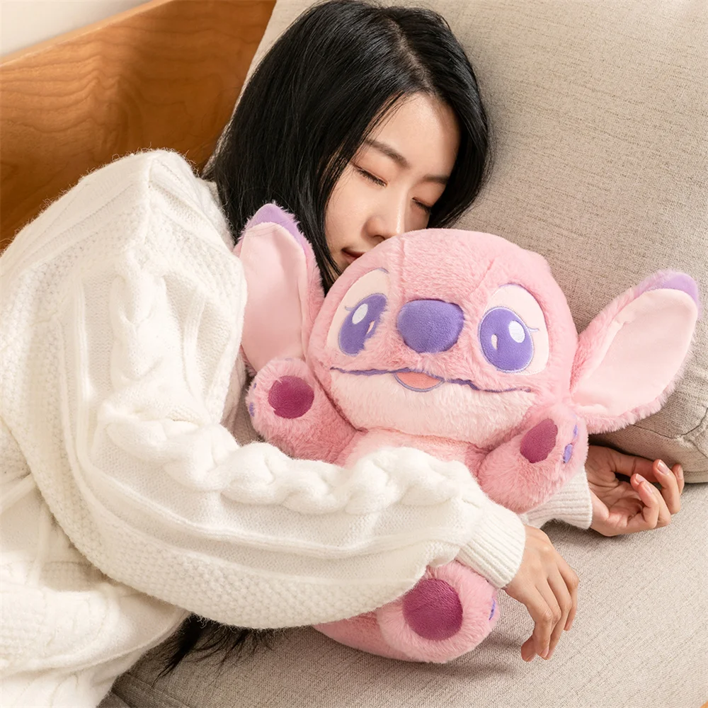 MINISO Disney Stitch&Angel Dolls Cute Cartoon Plush Pillow Children's Sleep Companion Bedroom Decoration Plush Children's Toys