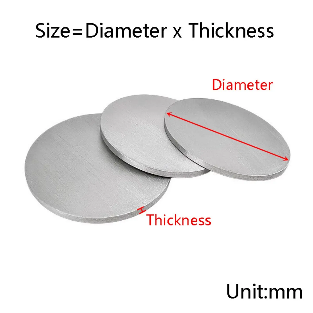 430 Stainless Iron Round Sheet 50mm-300mm Diameter Steel Disc Circular Metal Plate 0.6mm-12mm Thickness