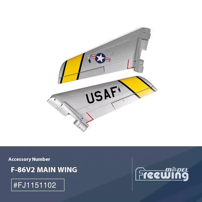 Freewing 64 มม.F-86 V2 อุปกรณ์เสริม Body หลักปีกแบนหางแนวตั้ง Landing Gear ห้องนักบินสกรูพวงมาลัย