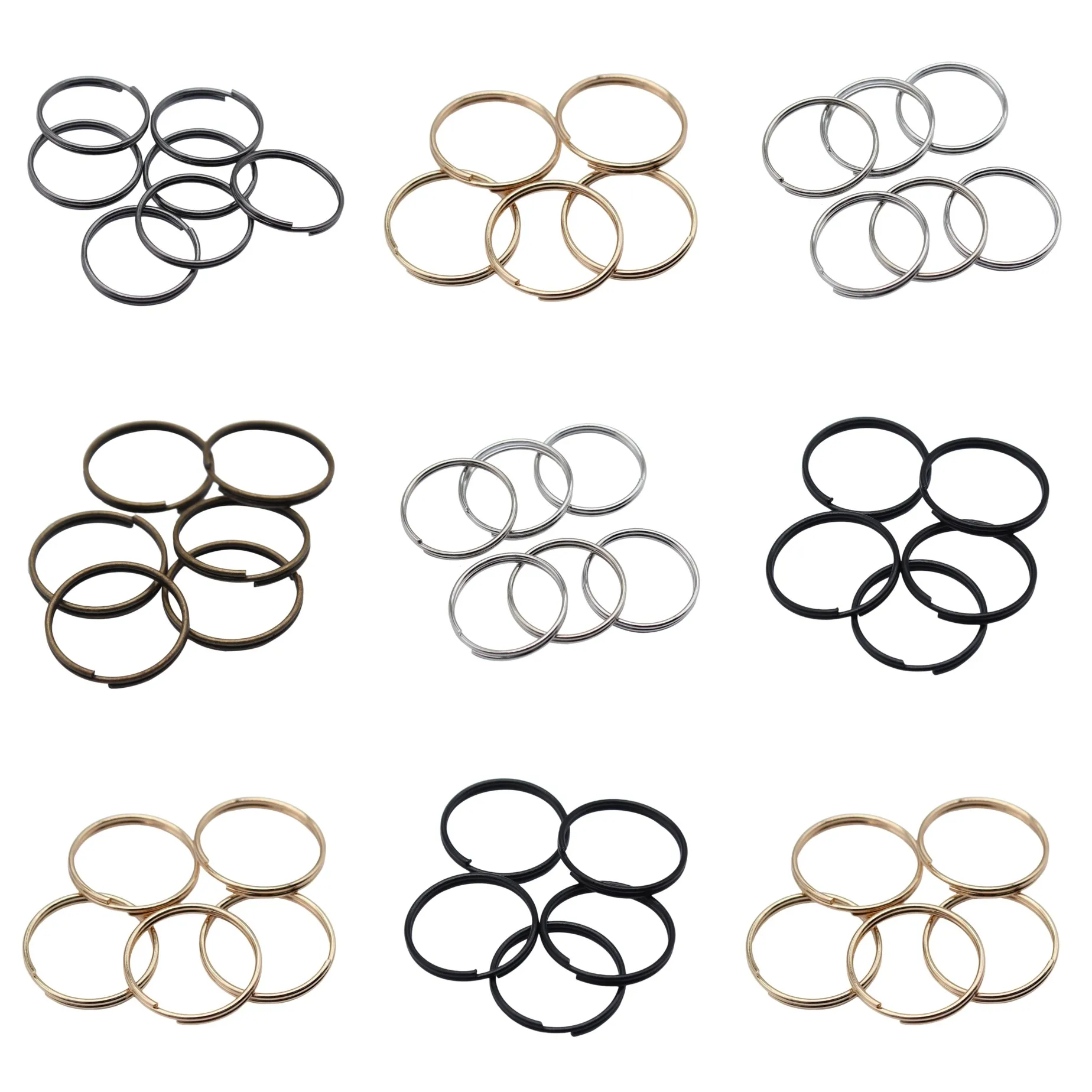Split Key Ring 8 20mm 5 Sizes 6 Colors Jewelry Findings For DIY Bracelet Necklace Making Supplies