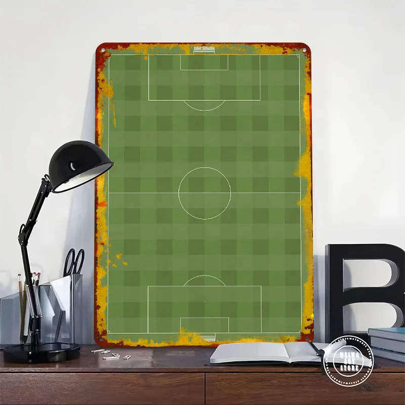 The Beautiful Game Pitch Printed Poster Customized Retro Wall Art Vintage Metal Tin Signs for Home Wand Deko Decoration Room