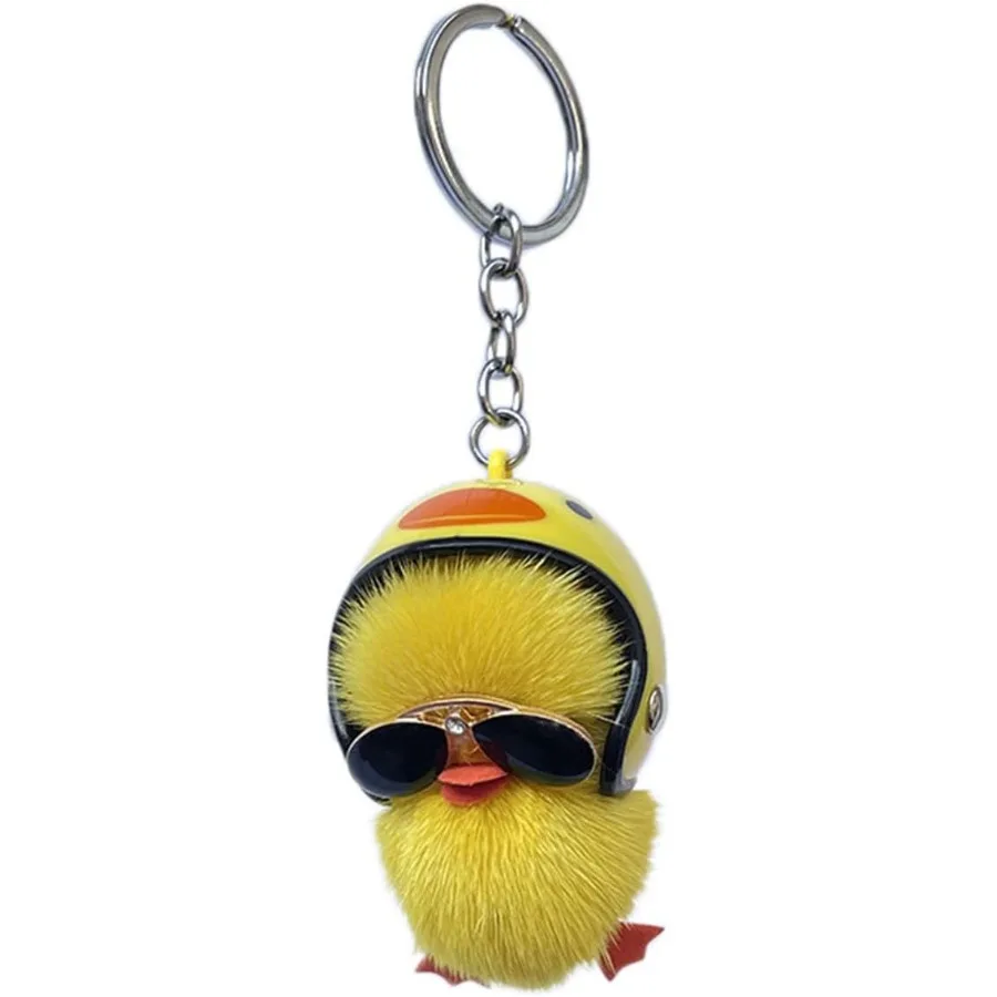 

1PCS Duck Keychain with Glasses Sunglasses Mini Duck Keychain Drative Keychains for Men and Women