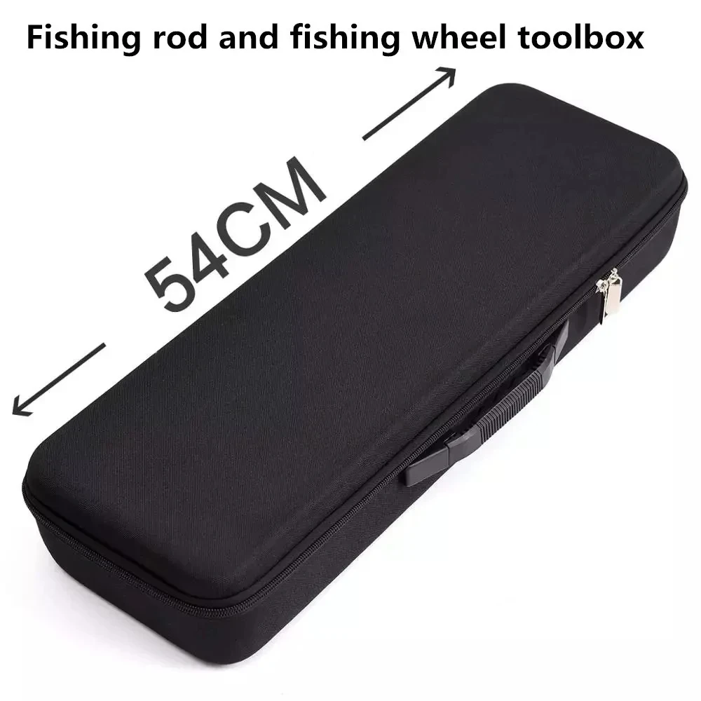 Portable Fishing Tool Bag EVA Shockproof Portable Fishing Rod Bag Sponge Lining Fishing Wheel Fishing Accessories Kit Outdoor