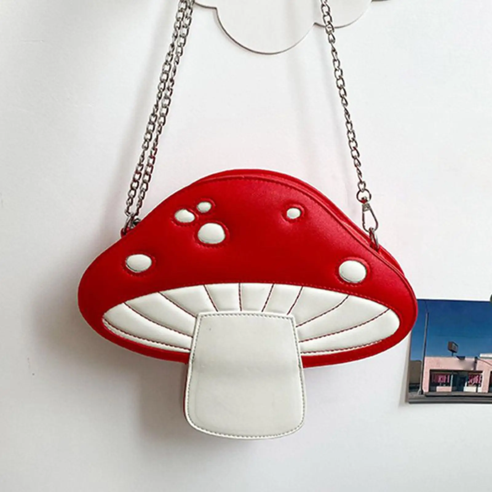 حقيبة كتف كاجوال على شكل فطر، محفظة سفر للنساء المراهقات #5