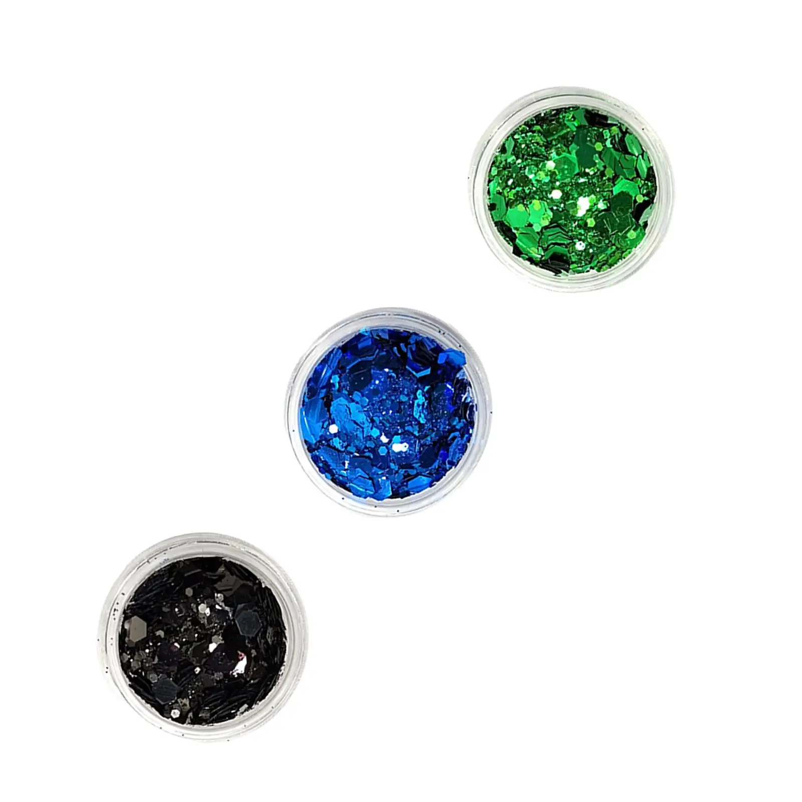 4 ชิ้น Sparkle เลื่อม Flake Chunky Glitter ตกแต่งเล็บ 2.5 มล. หลวม