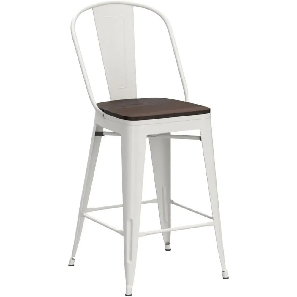 Metal Bar Stools Set o 4,24 inch Barstools Counter Height Bar Stool with Back armhouse Bar Stools with Larger seat High Back Kit - view 5