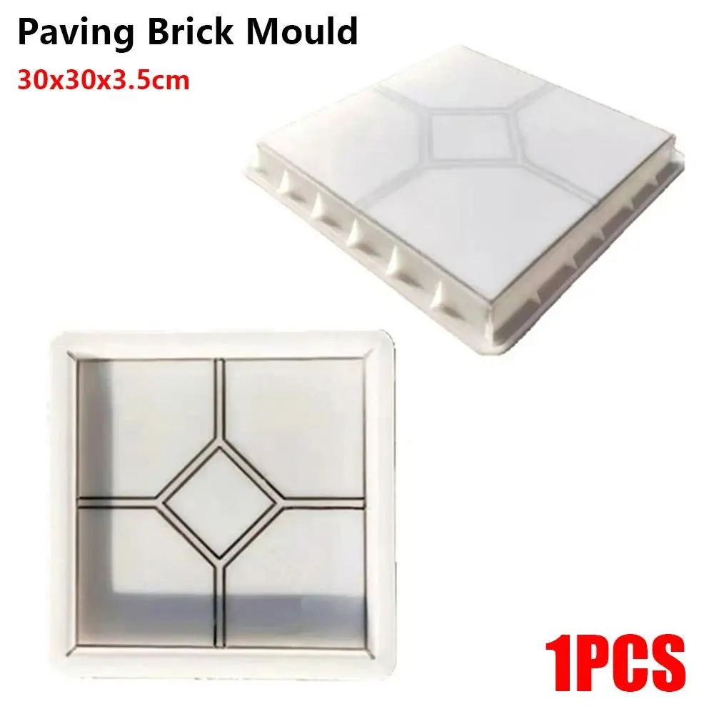 1Pcs 30x30x3.5cm Paving Brick Mould Plastic Rhombus Stepping Stone Paver DIY Reusable Walk Maker For Lawn Patio Yard Garden