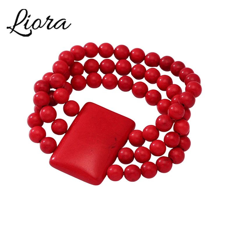 

Liora Hyperbole Natural Stone Happy Buddha Bracelets For Women Chinese Style Chain Handmade Elastic Cord Strand Beads Jewelry