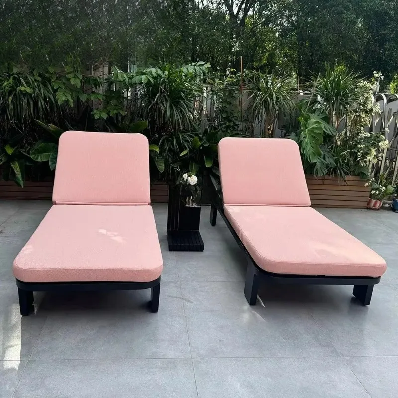 Modern sun loungers, outdoor beach chairs, hotel pool loungers, courtyard furniture, garden chairs