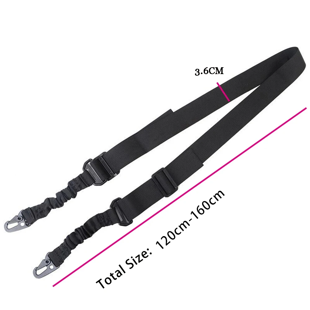 Tactical Gun Sling Single Two Points Rifle Sling Adjustable Length Strap Rifle Universal QD Sling Outdoor Hunting Shoulder Strap