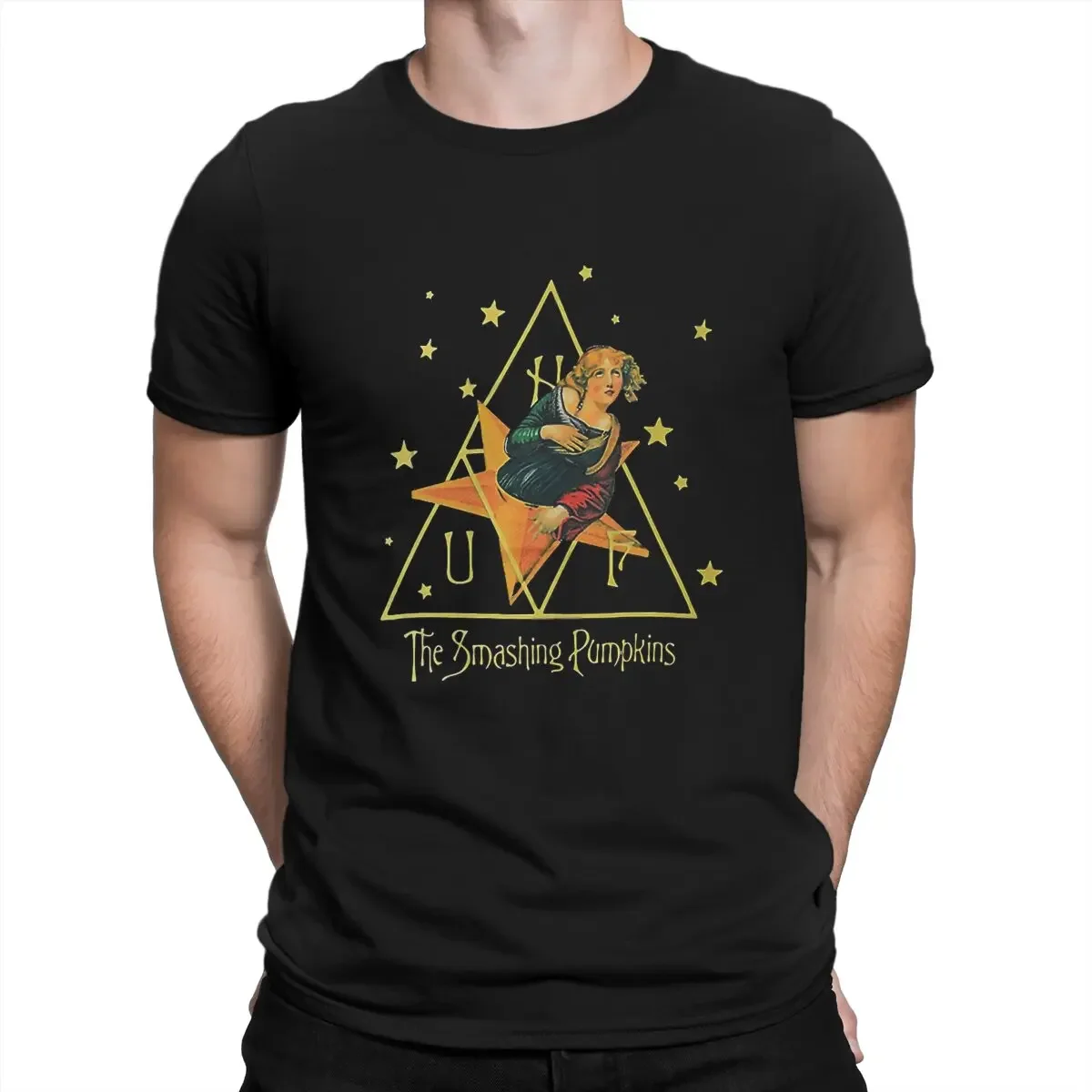 Men's Clothing Blusas Polyester T Shirt For Men Smashing Cool Pumpkins Mellon Collie And The  Sadness X HUF Tshirt Homme