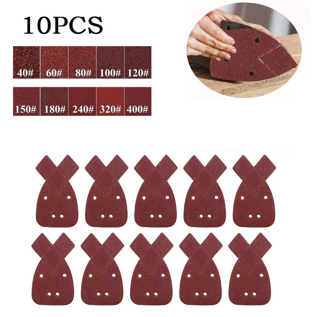 10pcs Sanding Paper 40-400Grit Mouses Sanding Sheets Pad 4 Holes Polishing Disc Sanding Pads Sandpaper Abrasive Polishing Tools