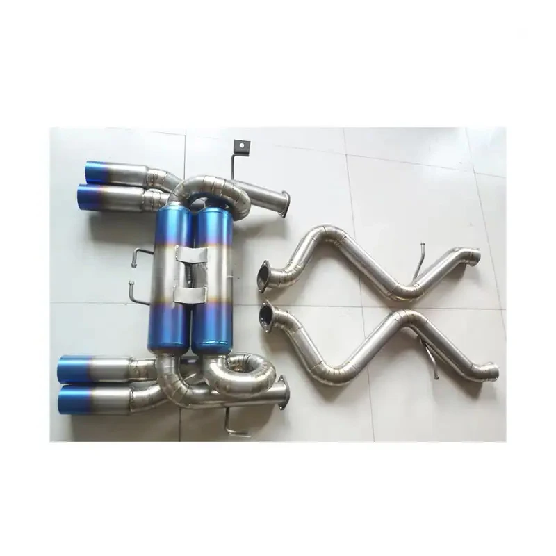 Custom High Performance Titanium Alloy Full Exhaust System Muffler Pipe Dual Tip