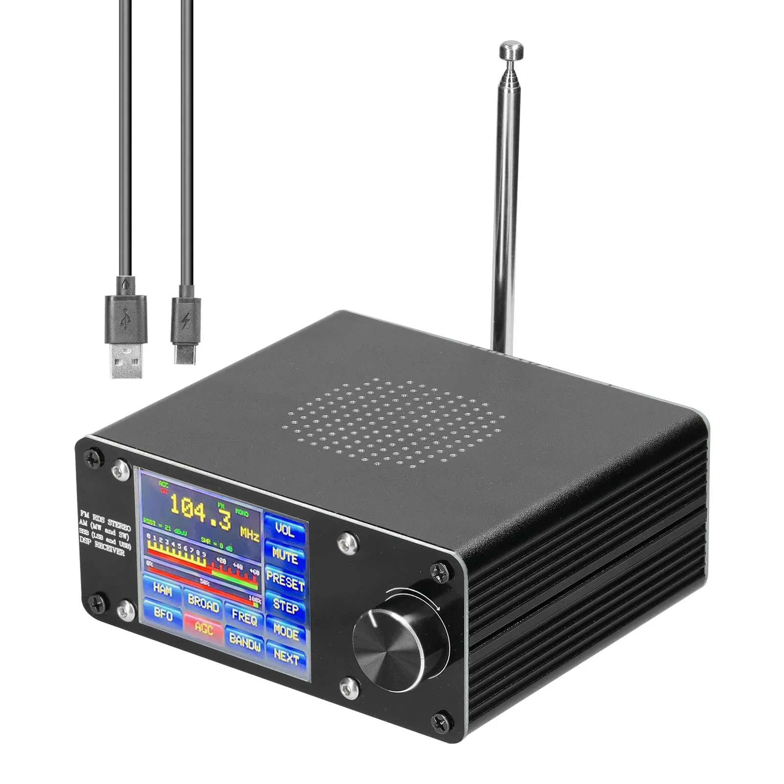 

ATS-100 SI4732/SI4735 Full-wave Band Radio Receiver FM LW (MW & SW) SSB (LSB & USB) Support Broadcast Searching