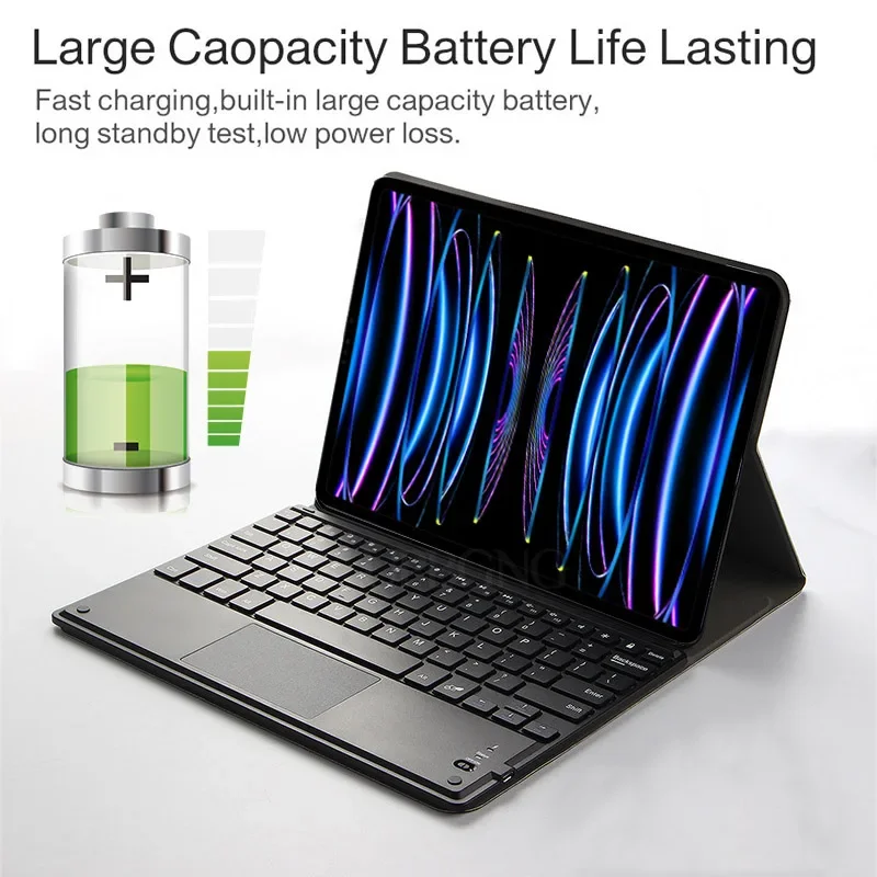 Touch Keyboard Case for Redmi Pad SE 11 Inch 2023 10.61 Mi Pad 6 5 Pro Wireless Bluetooth Keyboard Mouse Cover