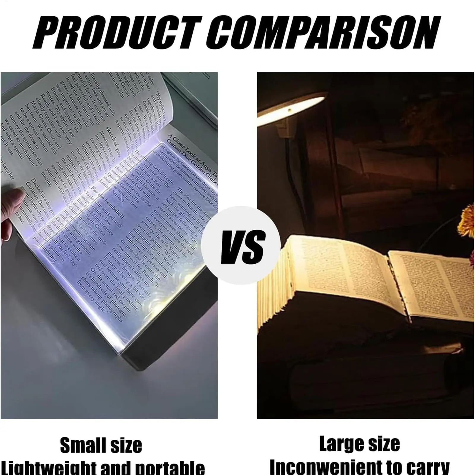 USB Powered Flat Panel Book Light Bright Eye Caring LED Reading Lamp for Bed Headboard Night Study Room Dormitory Desk No Glare