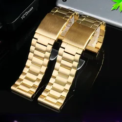 For Diesel Dz7333 7371 4344 Series Men's Matte 22 24 26 28mm Black Gold Solid Stainless Steel Replace Metal Watch Strap