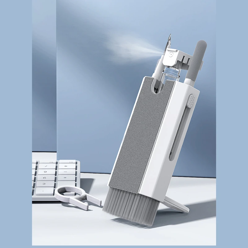 8 In 1 Cleaning Kit Keyboard Cleaner For AirPods Camera Phone Cleaning Tool Keycap Puller Set Screen Brush Earphone Cleaning Pen