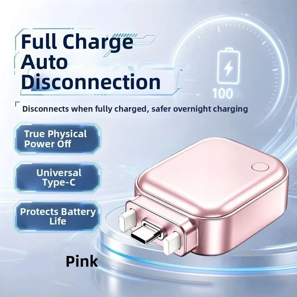 140W Auto Disconnect Charger Adapter Overcharge Protection Type-C Phone Charge Separator with Full Charge Auto Cut Function