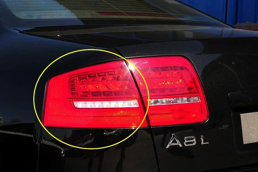 Per Audi A8 A8L D3 2008 2009 2010 Posteriore Esterno Fanale Posteriore Borsette Copertura Della Lampada di Coda Luci Dei Freni Maschera Auto Parti