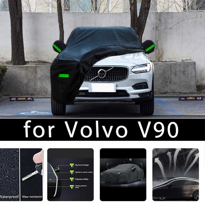 

Наружная защита для Volvo V90, полноразмерные автомобильные Чехлы, снежный чехол, Солнцезащитный водонепроницаемый пыленепроницаемый внешний автомобильный аксессуар