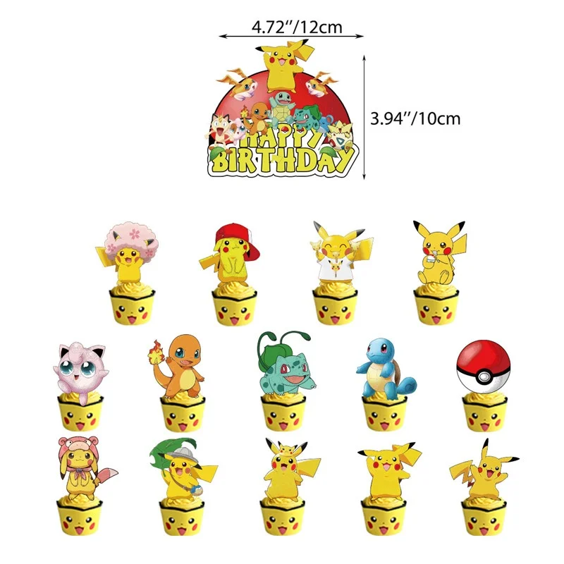 Pokemon Pikachu Ballon Party Dekorationen Squirtle Bulbasaur Geburtstag Party Tasche Ballon Geschenk Figur Kinder Geschenke Spielzeug