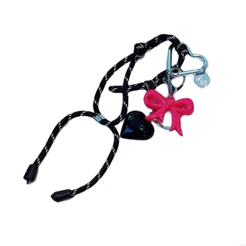 

Fashionable Braided Rope Keyring Bows Design Bag Pendant Holder for Women 547A