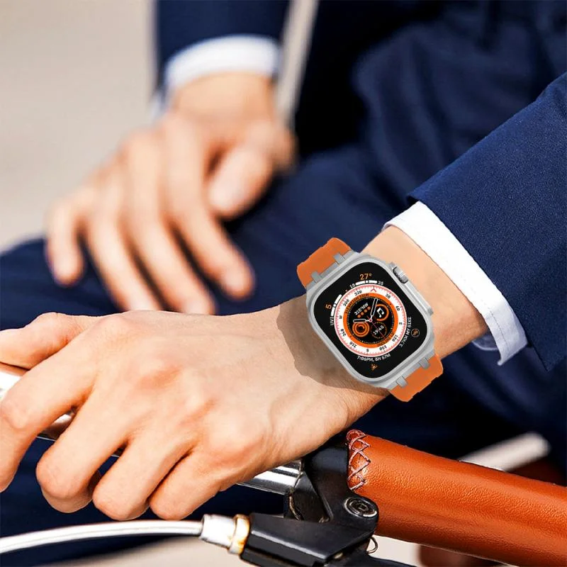 Apple Watch用チャナップシリコンストラップ,超薄型,38,7,45,41mm,iwatch 5,4,3,44,40,42mm