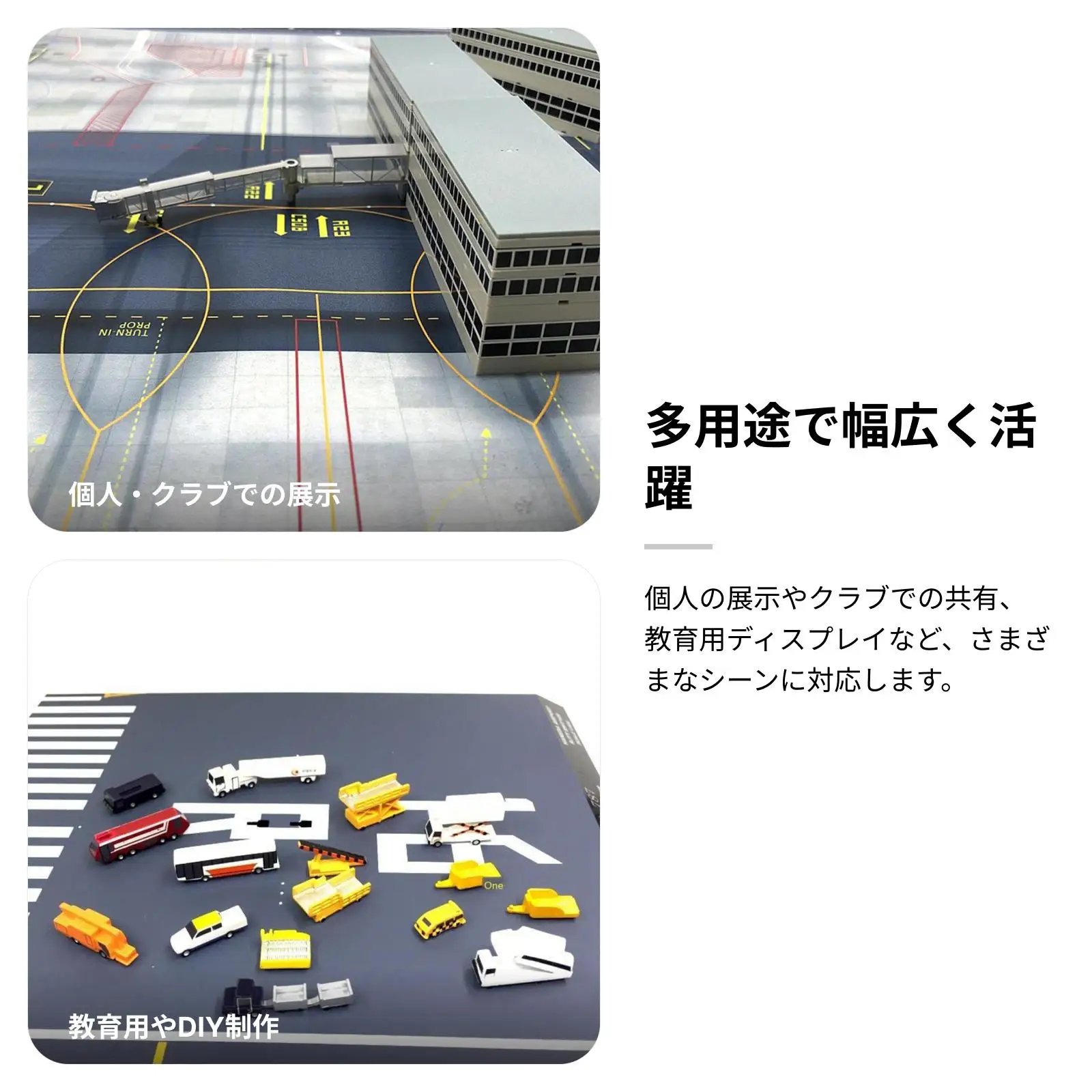 Professional 1/400 Model Airport Apron Layout Sheet Multicolor Diorama Accessory for Ground Support Vehicles