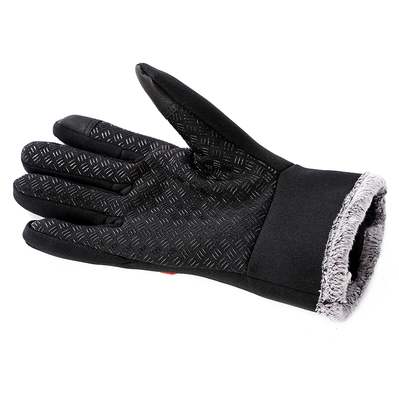 Gants d'équitation en coton épaissi pour hommes, chauds, coupe-vent, rembourrés, écran tactile, cyclisme en plein air, vélo de course, ménage, hiver