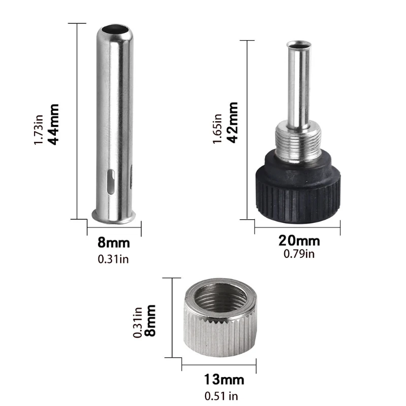 Manga de soldadura de hierro manga de mango de soldadura/tubo de acero/tornillo para entusiastas de la electrónica profesionales