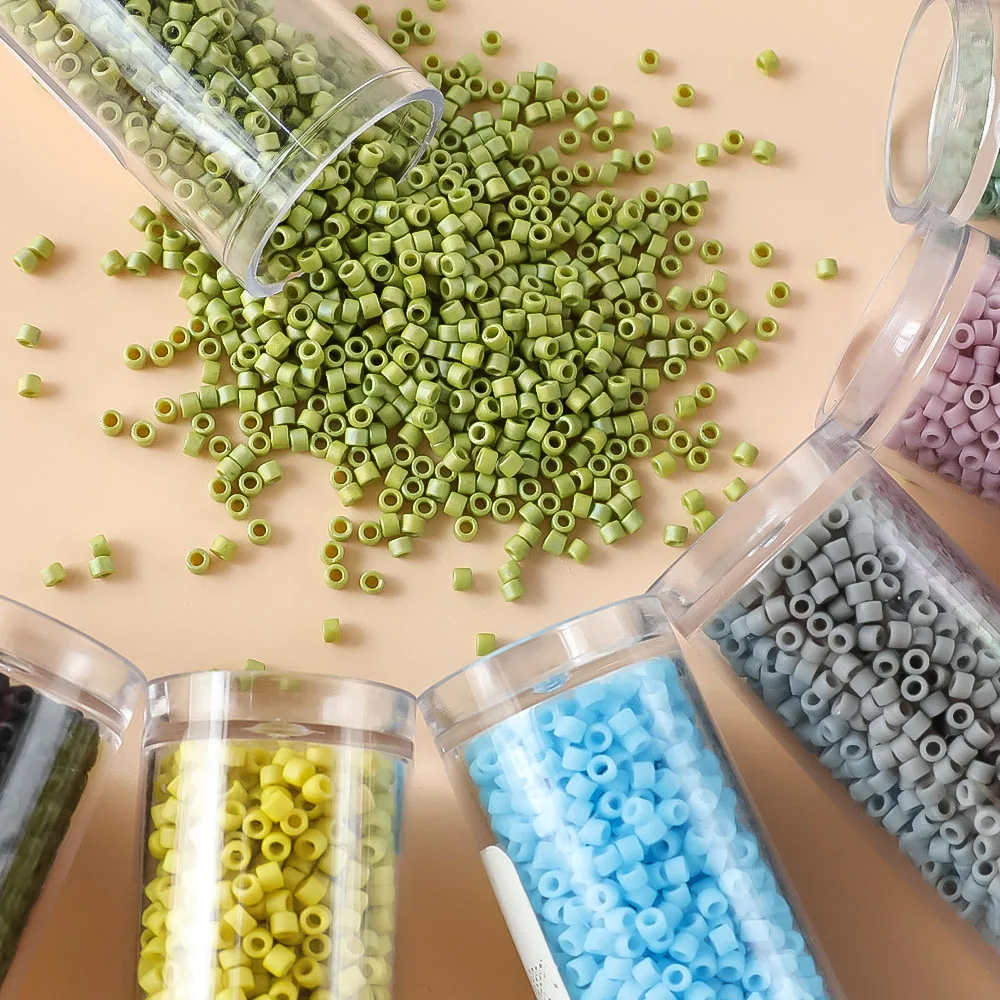 10g bulk/tube Japan imported Miyuki Delica frosted bead jewelry accessories for loom beading, French embroidery and other DIY