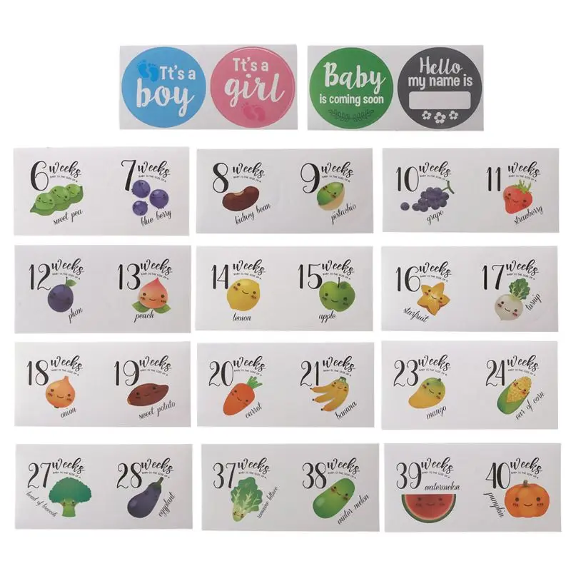 

Milestone Stickers for Pregnant Women Set of 28 Pregnancy Growth Decals top quality