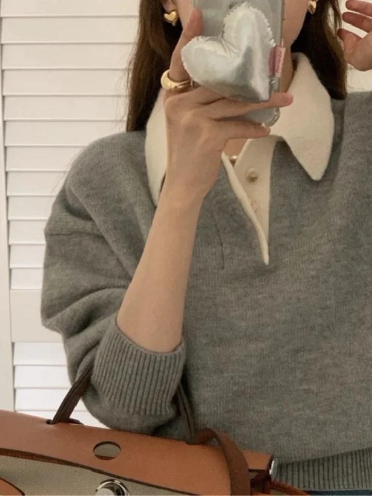 

Loose Knitted Ne Long Sve Women's Sweater Comfortable Casual Sle Mid-Thiened Autumn Winter Faion Top