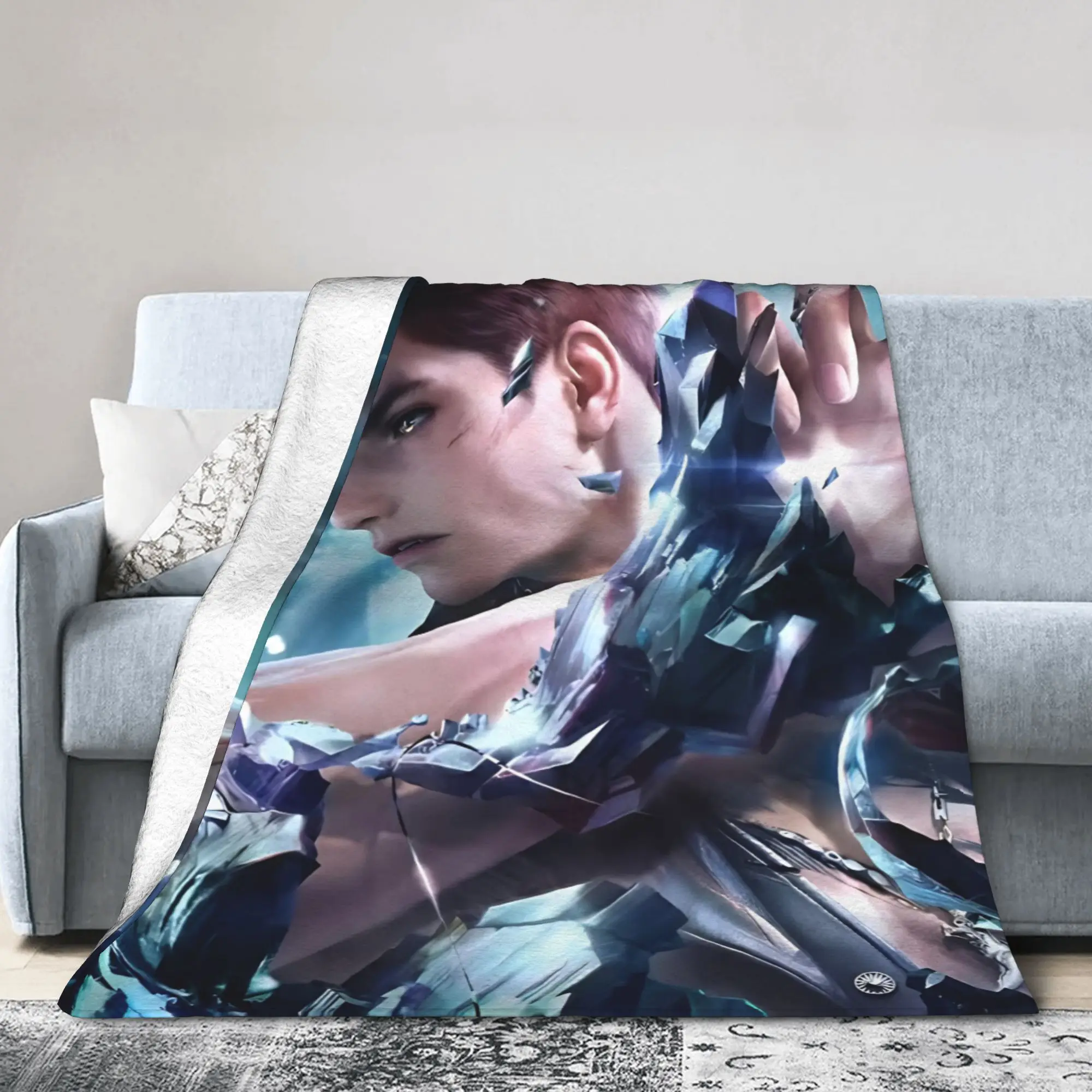 Love And Deepspace Valko Blankets Fleece Winter   Portable Lightweight Throw Blankets for Home Office Bedspread