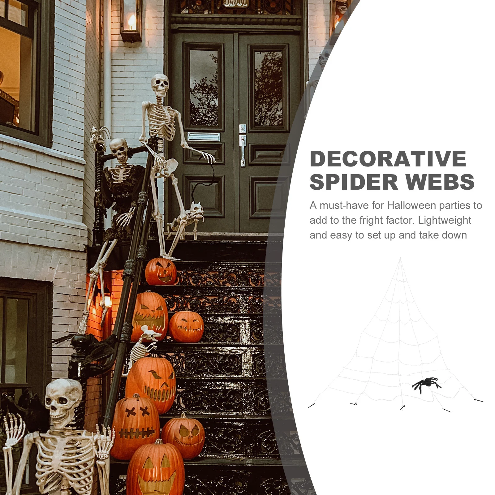 

1Set Spider Web Halloween Decoration Large Realistic Outdoor Props Party Supplies Haunted Decor Halloween Cobwebs