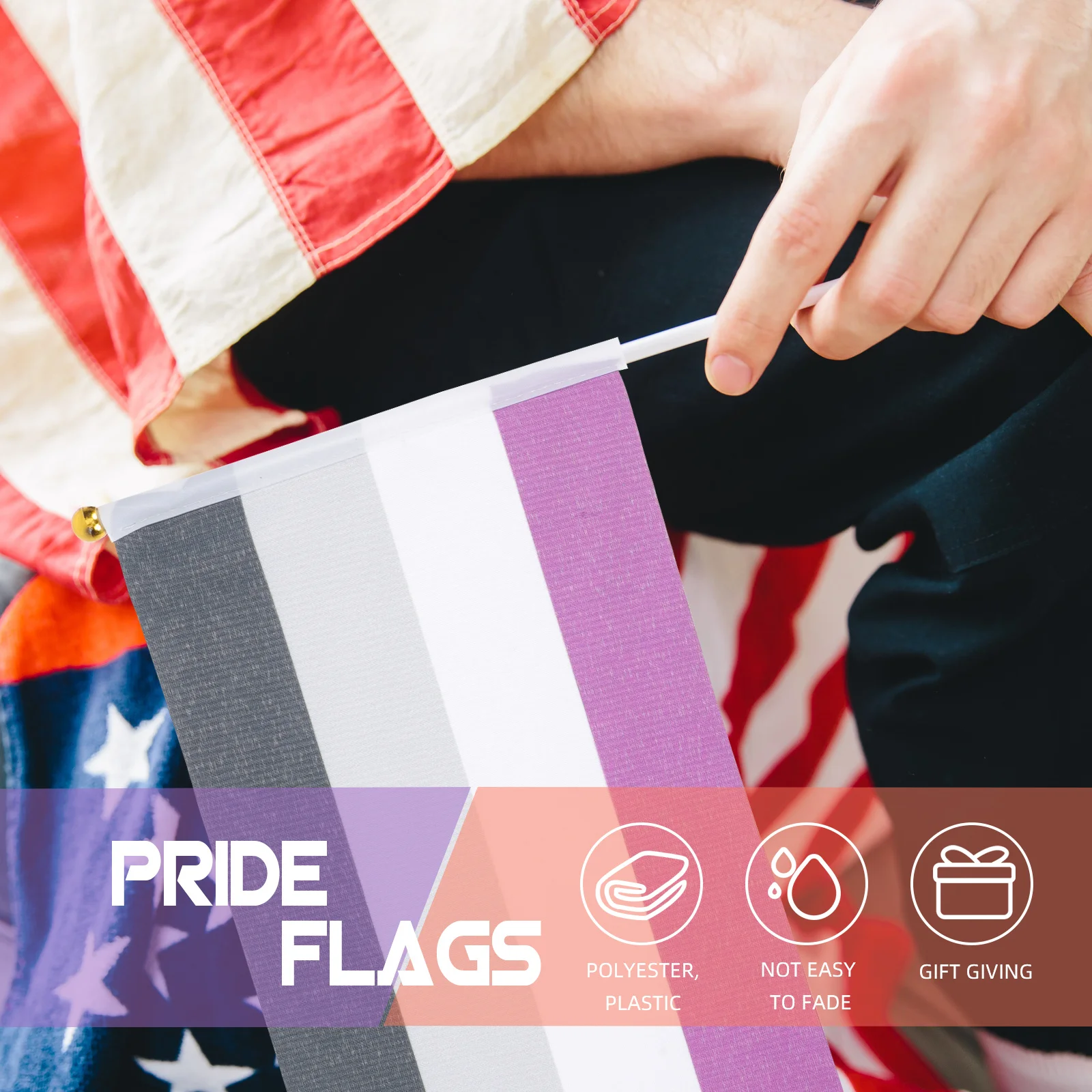 

30Pcs Mini Polyester Pride Banner Party Outdoor Decoration Support Gay