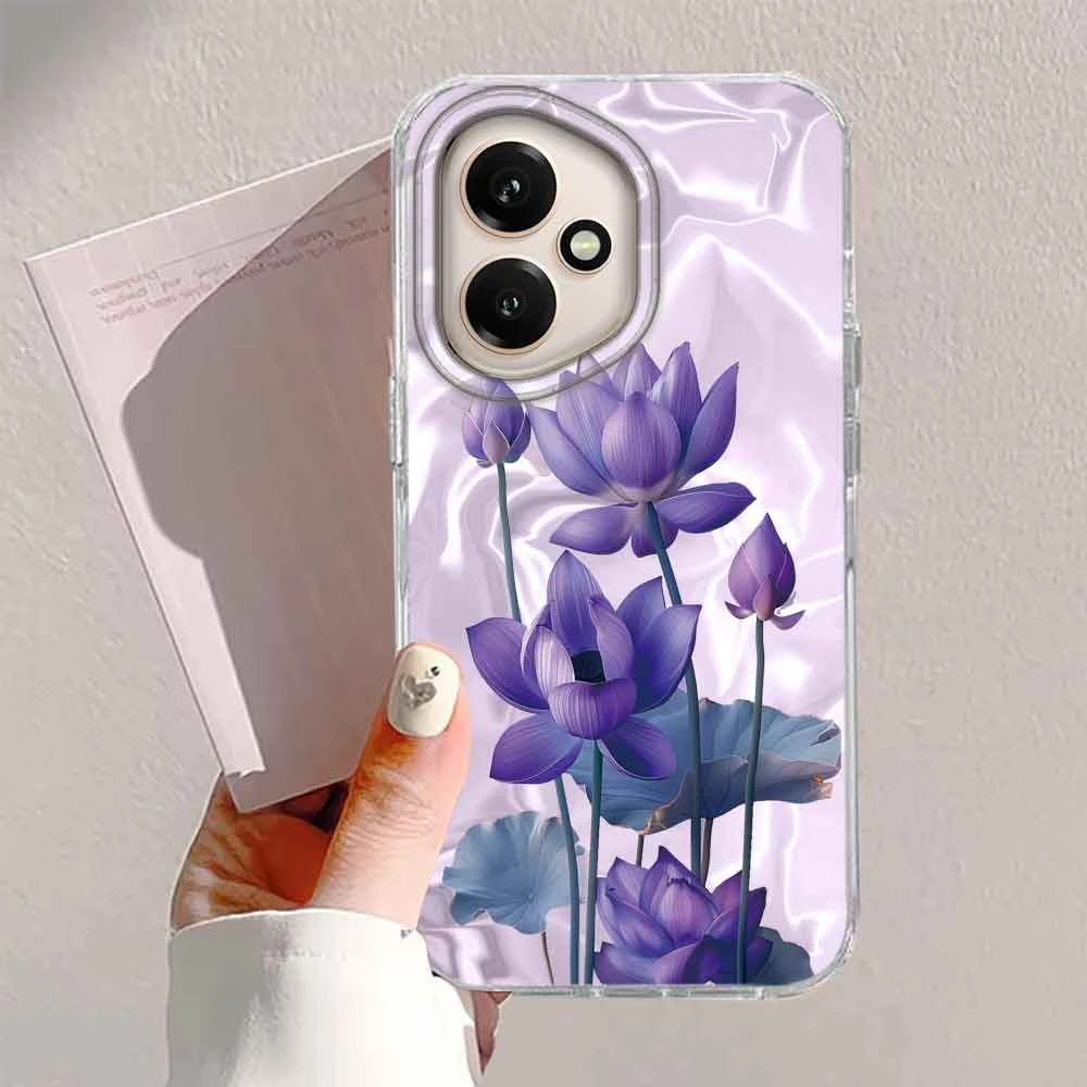 INS لوتس الأزهار الملونة جراب هاتف ل الشرف 400 200 90 الذكية برو Magic7 6 5 70 لايت X9a X9c X9b X8a X8b X6c X7b X7c غطاء