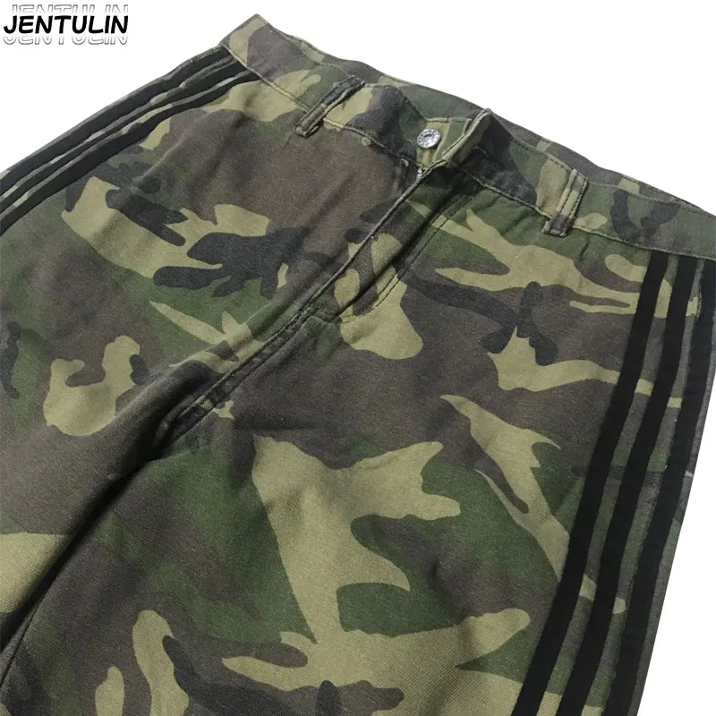 Y2K pantalones vaqueros holgados de camuflaje estéticos de alta calidad, pantalones de chándal Harajuku para mujer, ropa informal estilo Hip Hop, pantalones vaqueros de pierna ancha informales