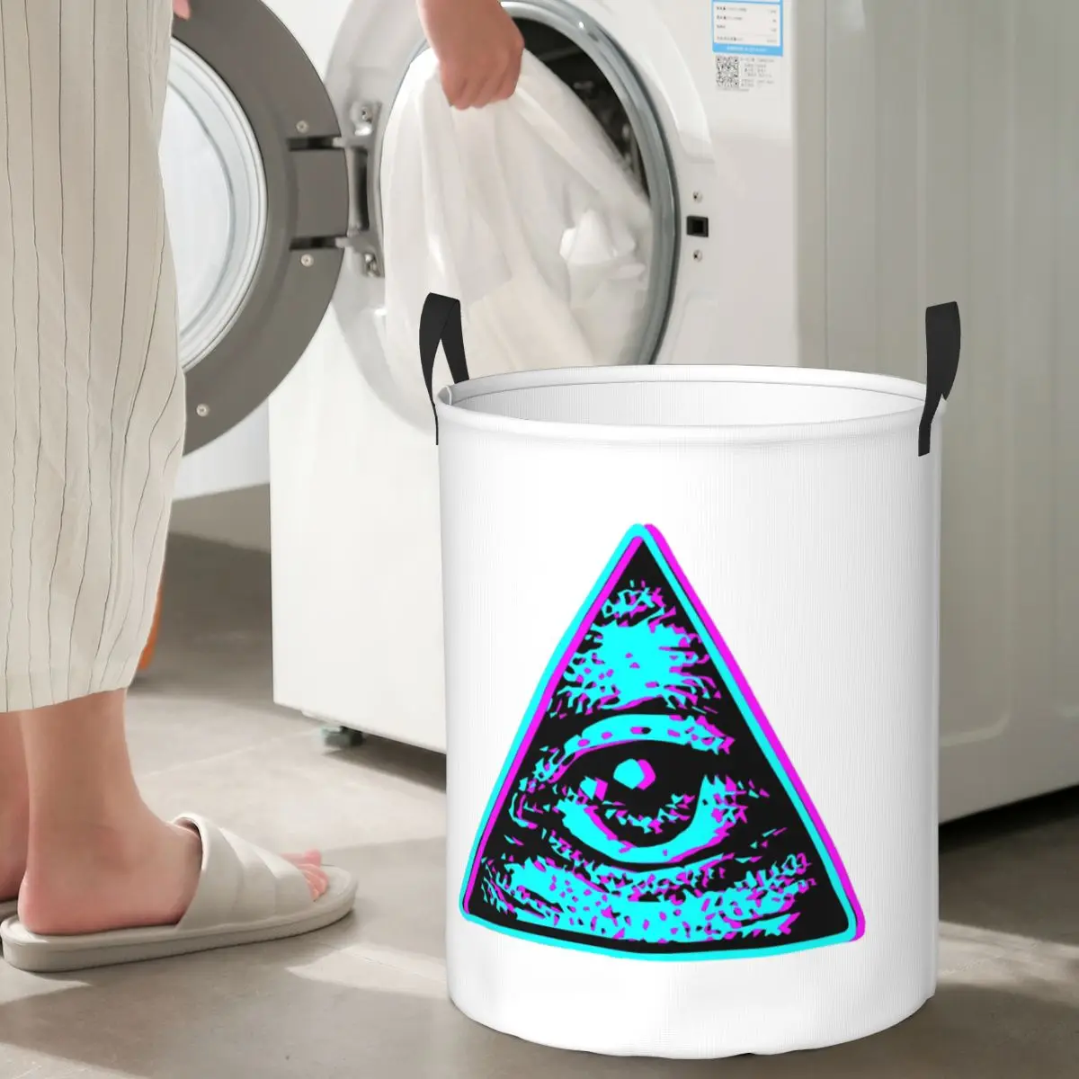 

Eye Illuminati Folding Laundry Baskets Dirty Clothes Toys Storage Basket Large Waterproof Bag