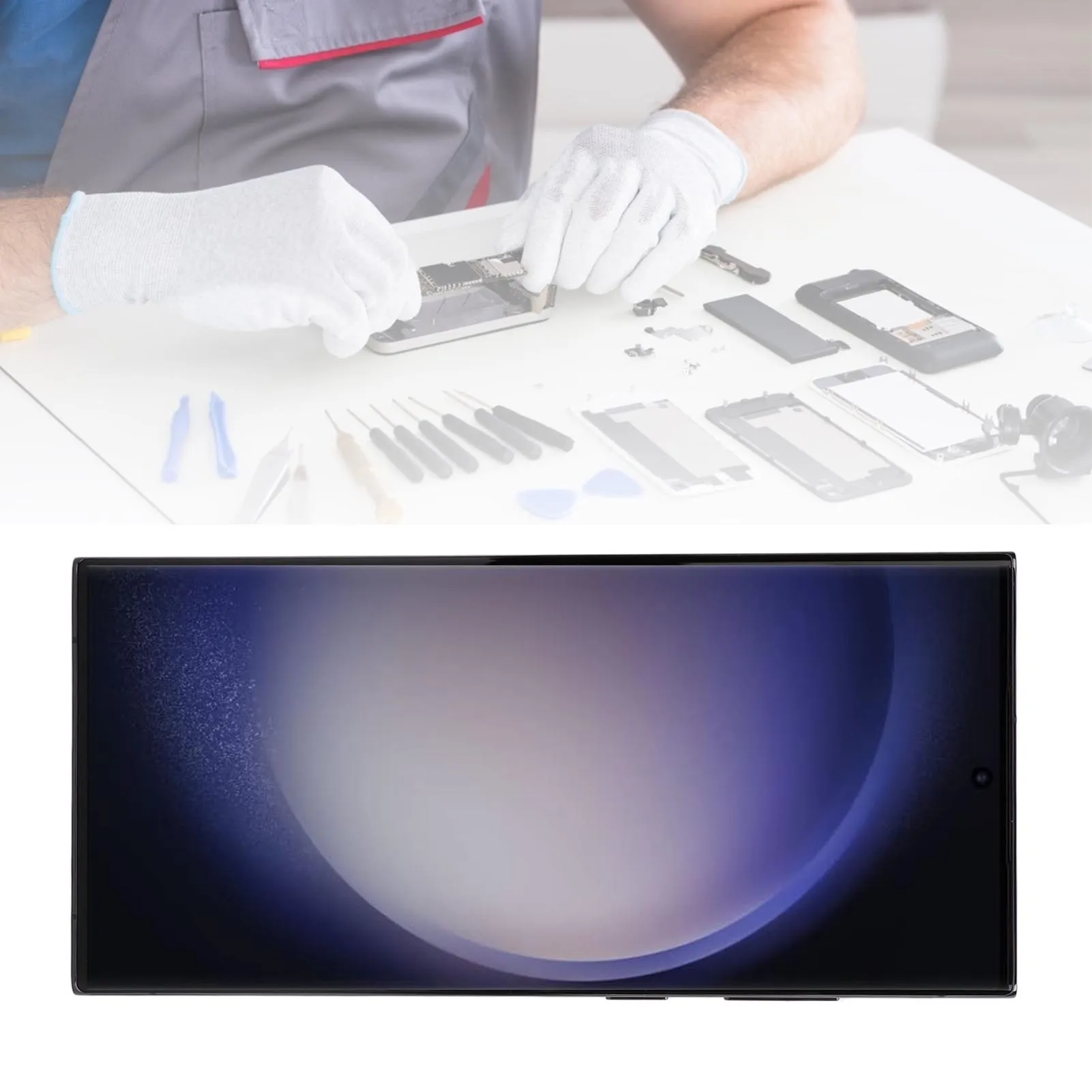 

Digitizer Assembly Phone Replacement 6.8 Inch Dynamic 2X Glass Armored Aluminum for SM S918B