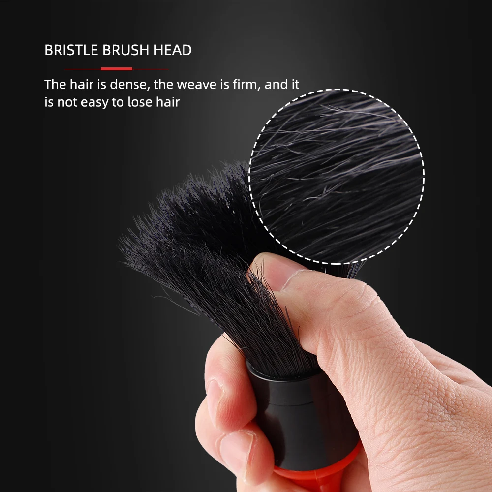 (Single Sale) SPTA Handle CarDetail Brush with Natural Boar\'s Hair Vehicle Interior Cleaning for Seat, Dashboard, Air Outlet