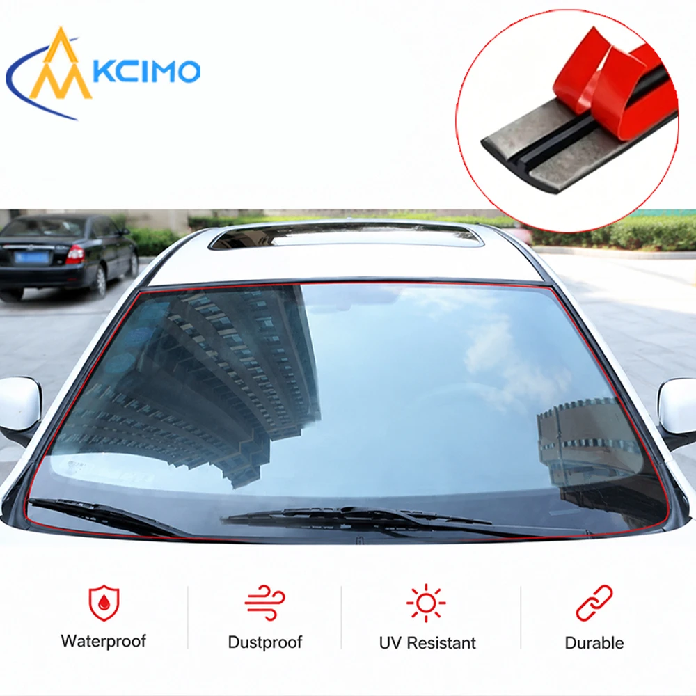 Car Roof T Shape Sealing Strip Rubber Waterproof Soundproof Sunroof Windshield Gap Seal Trim