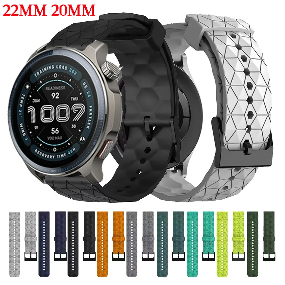 Correa de silicona de 22mm y 20mm para Amazfit Balance 2/GTR GTS 4 3 2 2eMini Band para Amazfit Bip 6 5 3 3Pro/Active 2 correa de muñeca cuadrada