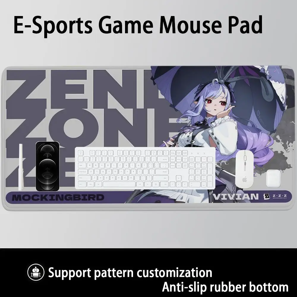 Jogo quente zenless zona zero novo mouse pad 1000x500 xxl grande para fps esports jogos antiderrapante teclado de escritório tapetes de mesa