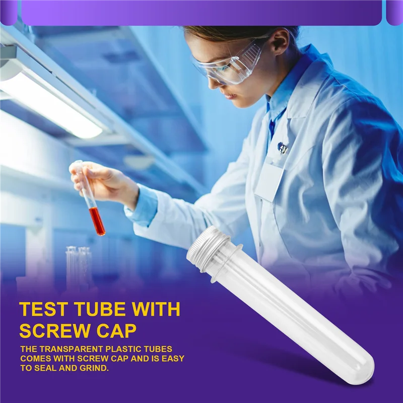 

30 PCS Test Tubes 45Ml Plastic Test Tubes Single Test Tubes With Lids Sample Storage Tube Transparent Tubes Set