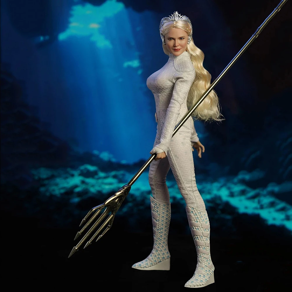 SUPER DUCK SET056 1:6 Queen Atlantis Head Sculpture with Clothes &Trident Suit Fit 12 inch TBL Soldier Action Figure S12D Body