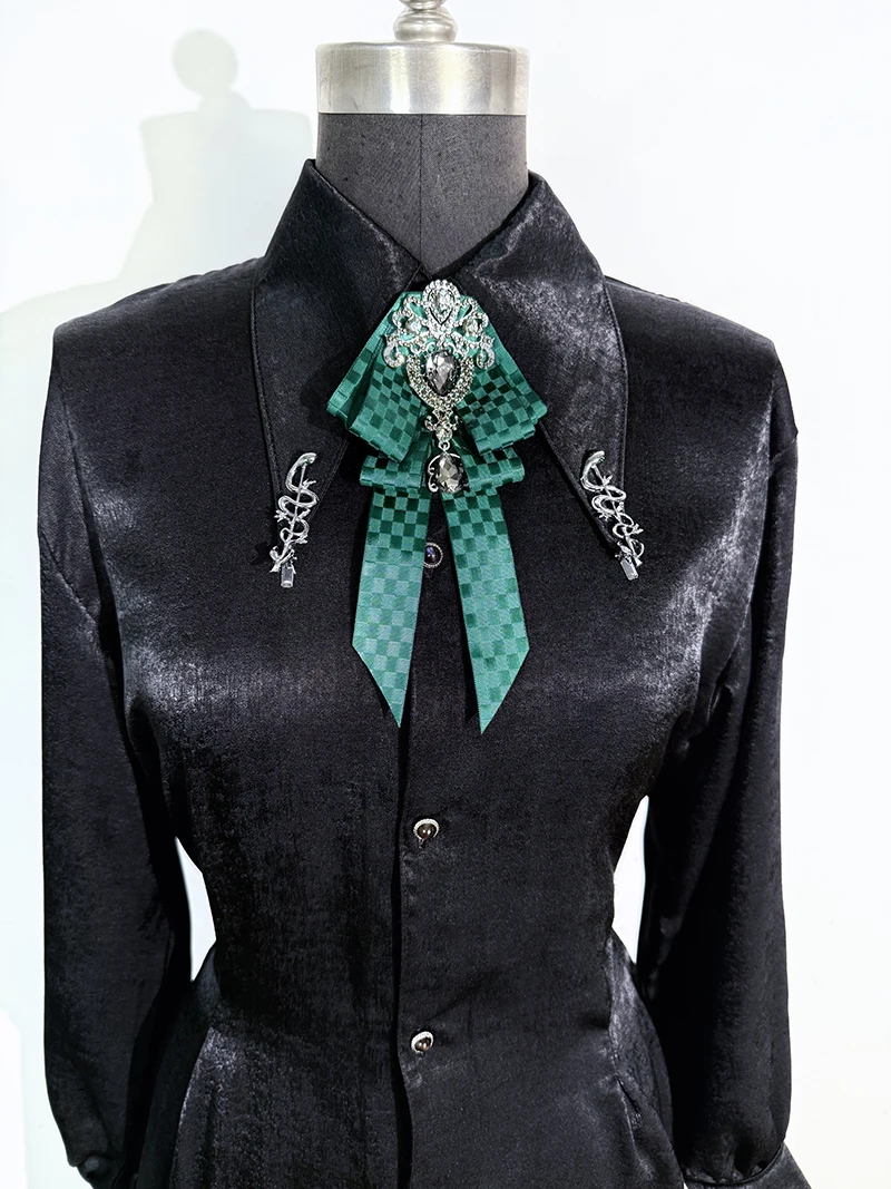 Magic Academy Slytherin House Collar Pin irt Accory ex Gl Cos Netie Casual Sle Color Woven Polyester
