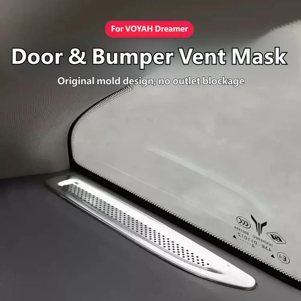 For VOYAH Dreamer 2025-2027 Stainless steel Car Front door cover air vents Dust Horn panel Cover Trim Internal Accessory