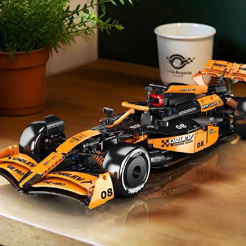 1480PCS MouldKing 13208 Technische MCL Racing Car Building Blocks Formula Sports Car Model Assemble Toys for Adult Gift
